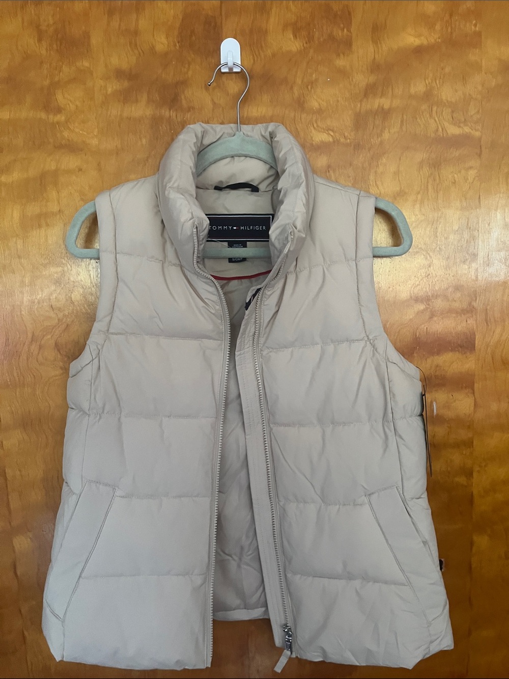 Tommy Hilfiger Beige Quilted Puffer Vest for Kids